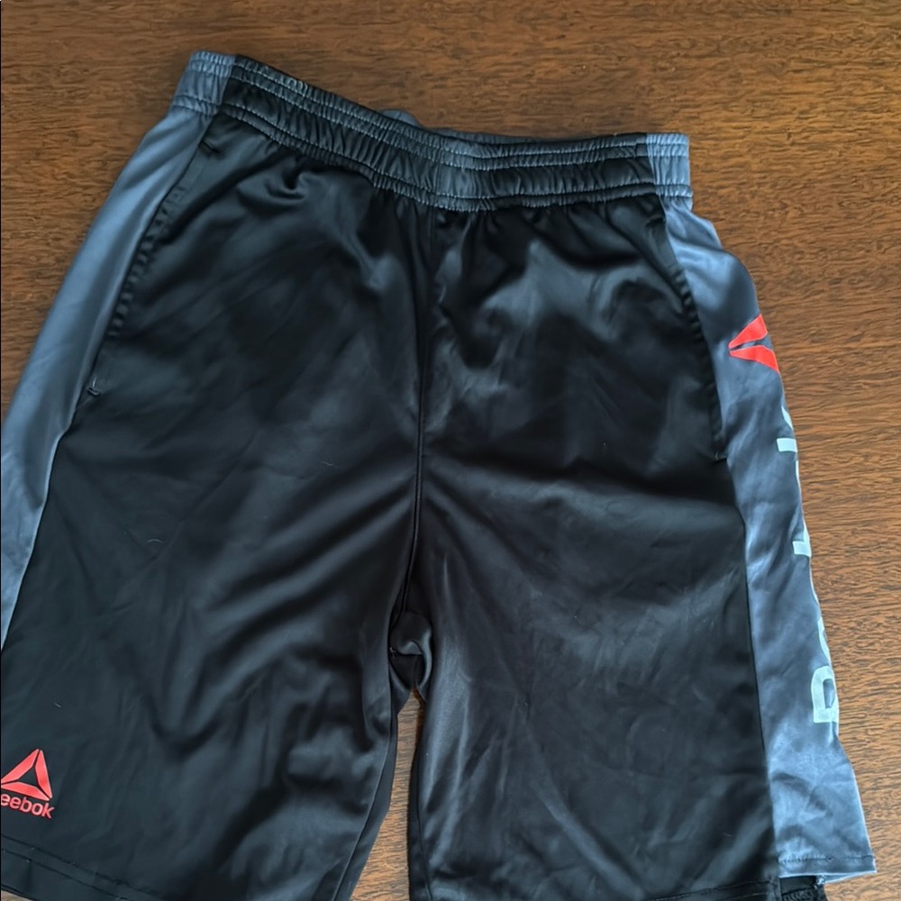 Reebok Black and Gray Athletic Performance Shorts